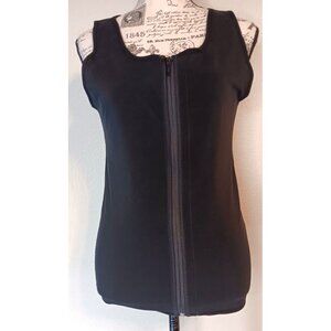 Ann Michell Medium Black Vest Powernet, Zip, Hook & Loop Control, Smooth Support